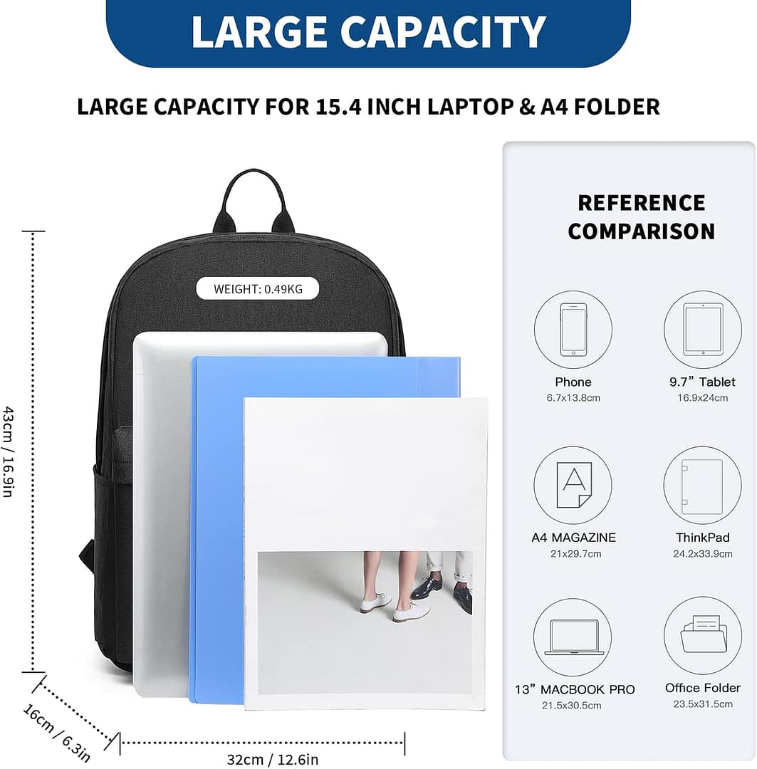 Kono School Backpack Casual Day pack School Bags for Girls Boys Bookbag Lightweight. 6 Kono school, gurayz, school supplies.