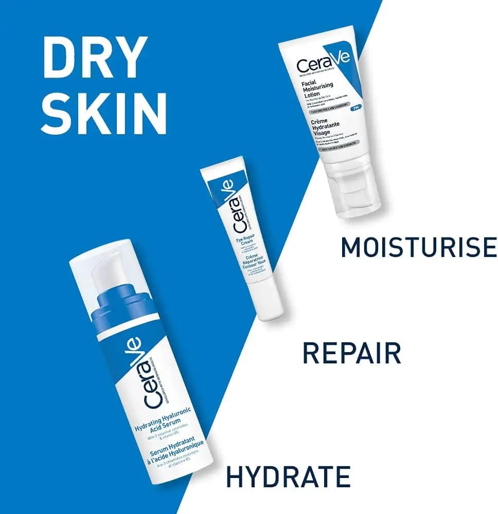 CeraVe Hydrating Hyaluronic Acid Serum For All Skin Types with Hyaluronic Acid. 3 Gurayz, Hydrating, Skin Care