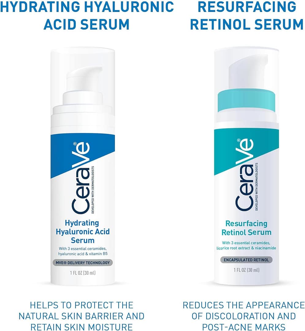 CeraVe Hydrating Hyaluronic Acid Serum For All Skin Types with Hyaluronic Acid. 2 Gurayz, Hydrating, Skin Care