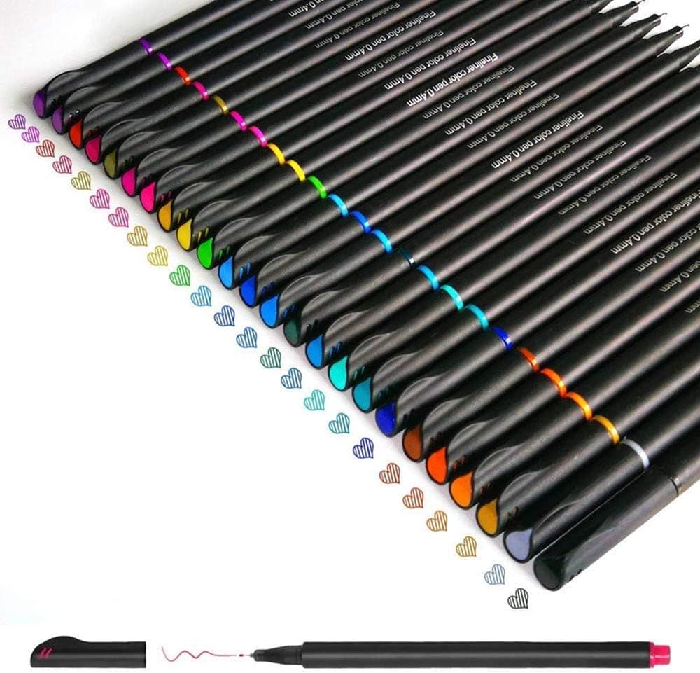 Planner Pens, Colored Pens Fine Point Markers Tip Drawing Pens for Journaling Writing, Note Taking Calendar and Agenda Coloring Art Office 12 Colors 1 Gurayz, Colored Pens, school supplies