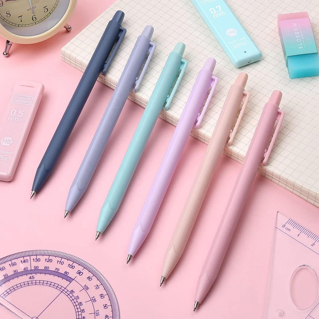 Four Candies Cute Mechanical Pencil Set, 6PCS Pastel 0.5 & 0.7mm with 360PCS HB Pencil Leads, 3PCS Erasers and 9PCS Eraser Refills, for Girls Writing 2 Gurayz, Mechanical Pencil, School supplies