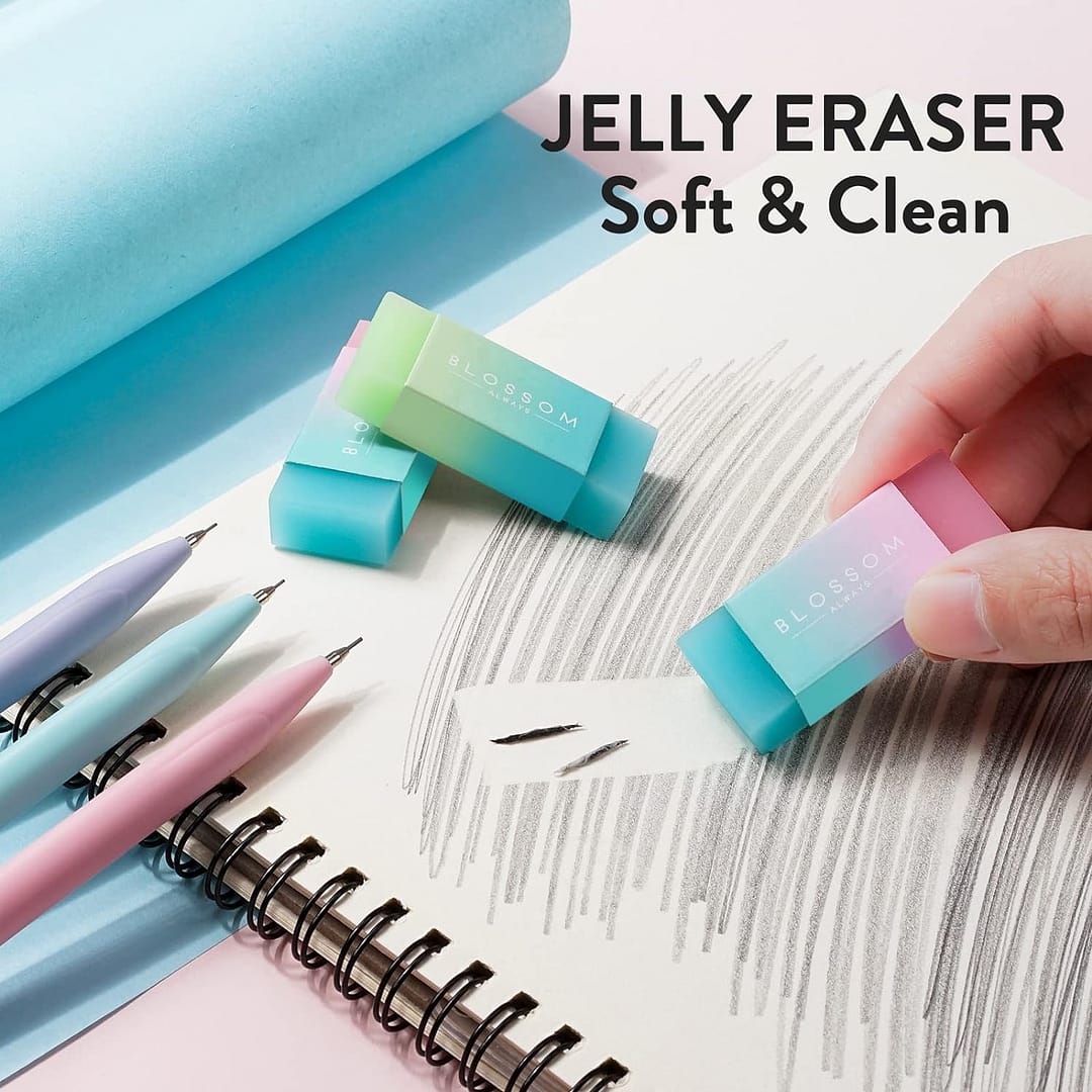 Four Candies Cute Mechanical Pencil Set, 6PCS Pastel 0.5 & 0.7mm with 360PCS HB Pencil Leads, 3PCS Erasers and 9PCS Eraser Refills, for Girls Writing 5 Gurayz, Mechanical Pencil, School supplies