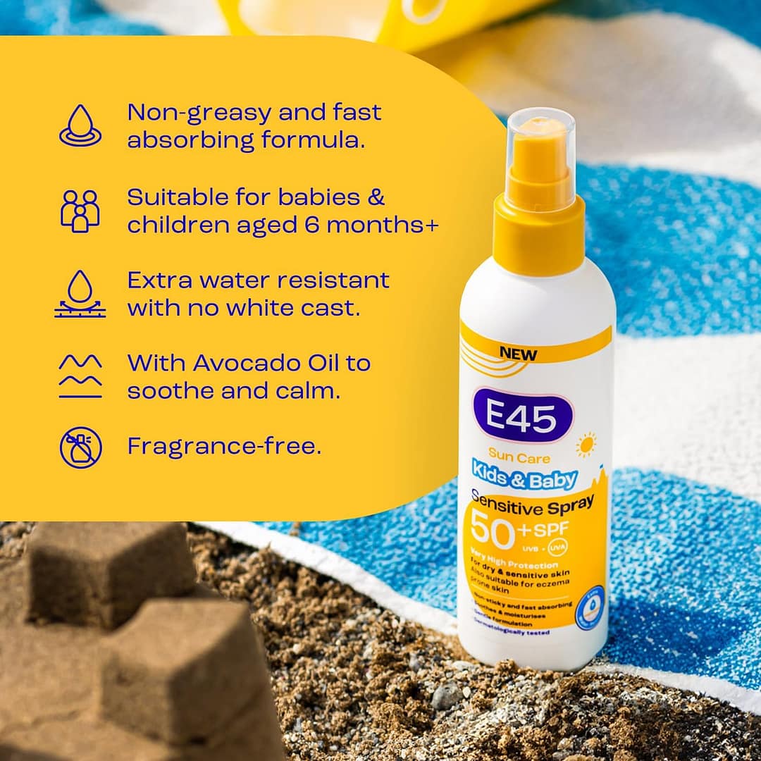 Gurayz, skincare, E45 Kids and Baby Sunscreen