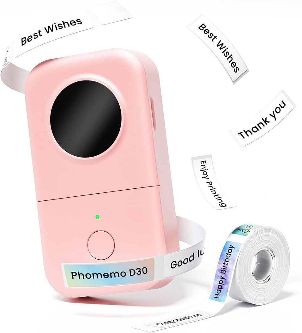 Phomemo Label Maker Machine, D30 Portable Handheld Bluetooth Mini Label Maker Printer, Multiple Templates for Smartphone Thermal Small Label Maker Rechargeable Easy to Use for Home Office School 1 Gurayz, Label Maker Machine, school supplies